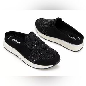 Kenneth Cole Reaction Black Studded Slip-On Shoes